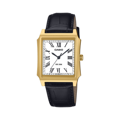CASIO COLLECTION Mod. TANK - GOLD, LEATHER