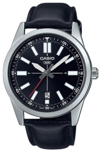 CASIO COLLECTION Mod. CASUAL DATE, LEATHER - BLACK