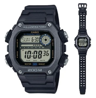 CASIO SPORT Mod. ILLUMINATOR DIVER 200M, 10 YEARS BATTERY - XL STRAP - BLACK