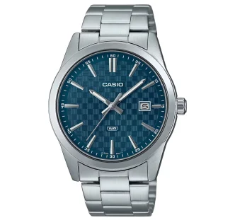CASIO COLLECTION Mod. DATE - CARBON LOOK - PETROL BLUE