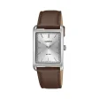 CASIO COLLECTION Mod. TANK - LEATHER, ARGENTEE