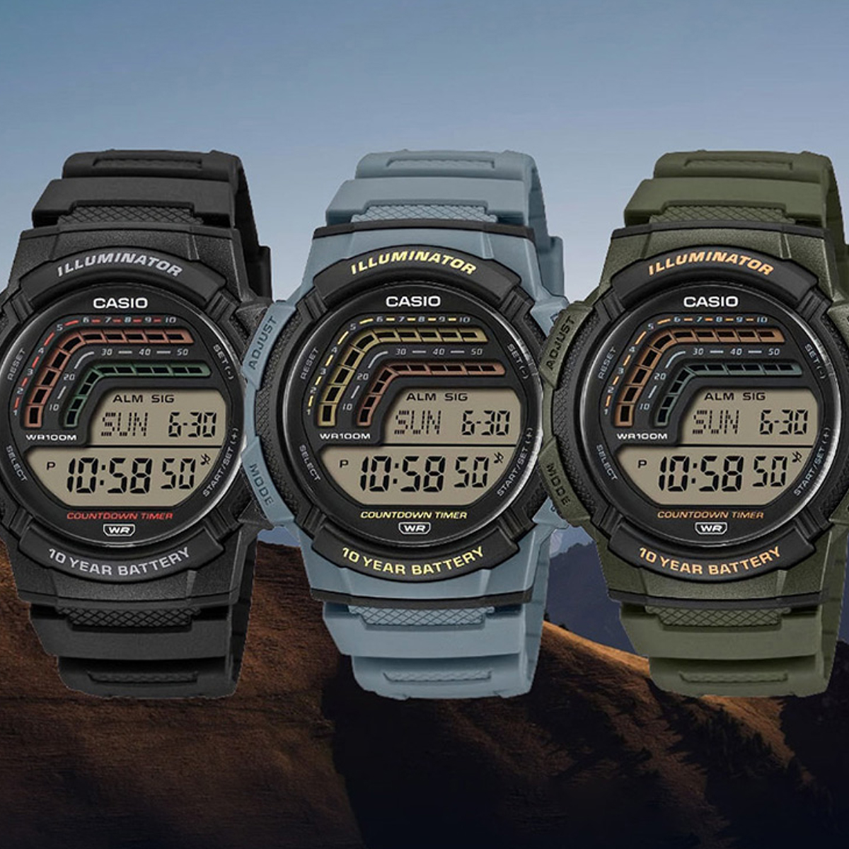 CASIO SPORT Mod. ILLUMINATOR - 10 YEARS BATTERY - GREEN
