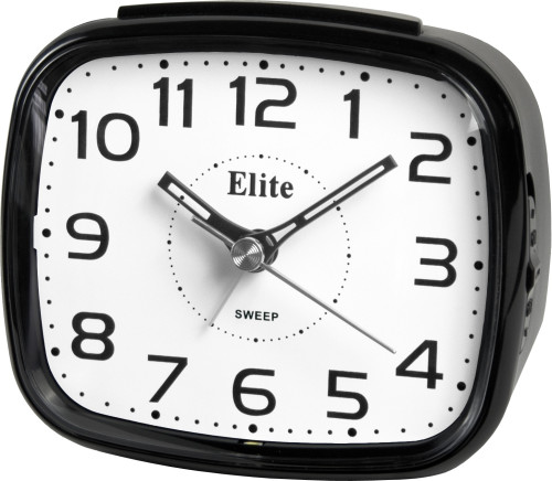 ELITE Sveglia silent con luce LED e snooze - NERO - Silent alarm clock with LED light and snooze - BLACK