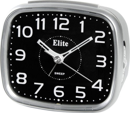 ELITE Sveglia silent con luce LED e snooze - ARGENTO - Silent alarm clock with LED light and snooze - SILVER