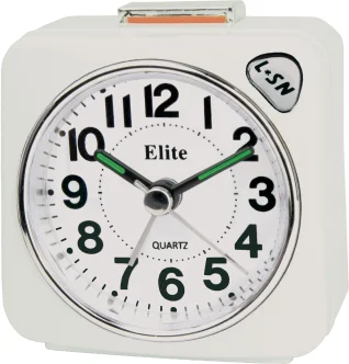 ELITE Sveglia silent con luce e snooze - BIANCO - Silent alarm clock with light and snooze - WHITE