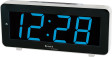 ELITE Sveglia LED a corrente (cavetto USB e spina inclusi) - ARGENTO - LED alarm clock powered by electricity (USB cable and plug included) - SILVER
