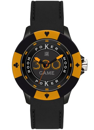 LIGHT TIME Mod. POKER - Black / Orange