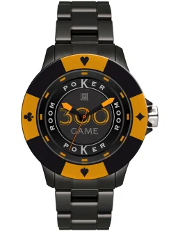 LIGHT TIME Mod. POKER - Black / Orange