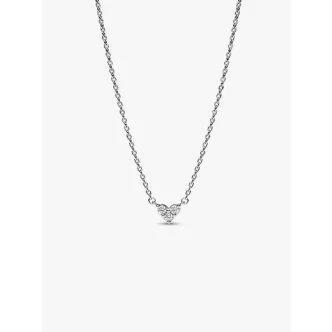 PANDORA Mod. TRIPLE STONE HEART COLLIER NECKLACE