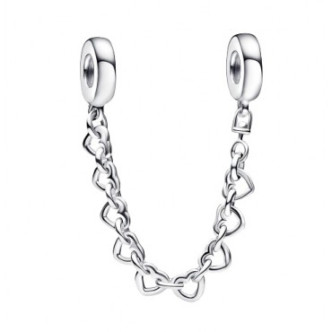 PANDORA CHARMS Mod. LINKED HEARTS SAFETY CHAIN