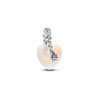 PANDORA JEWELRY Mod. SHOOTING STAR &amp; HEART DANGLE CHARM