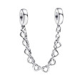 PANDORA CHARMS Mod. LINKED HEARTS SAFETY CHAIN