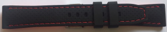 SILICONE SOFT TOUCH Black/Red - 20 mm