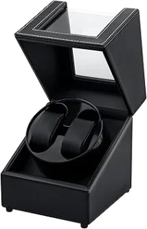 Watch Winder for 2 Watches – Faux Leather / Carica Orologio 2 orologi – Similpelle